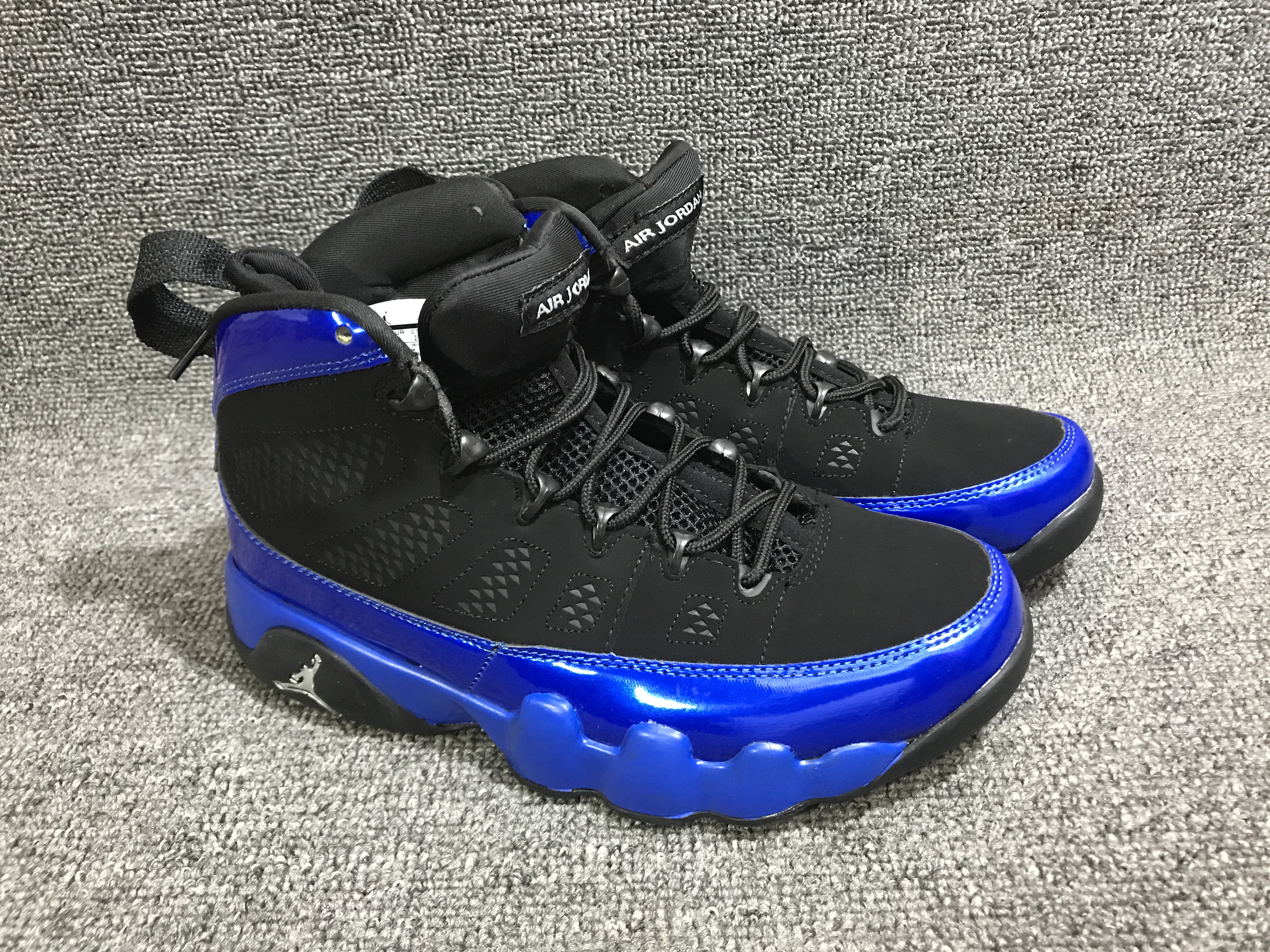 Air Jordan 9 Retro Black Shine Blue Shoes